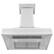 Angle. ZLINE - ZLINE 36 in. Designer Series Ducted Wall Mount Range Hood in Satin Steel with Mirror Accents - Silver.