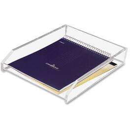 KanTek - Letter Tray 1 Tier 2.50" Height x 10.50" Width x 13.75" Depth Desktop Non skid Base Acrylic - Clear
