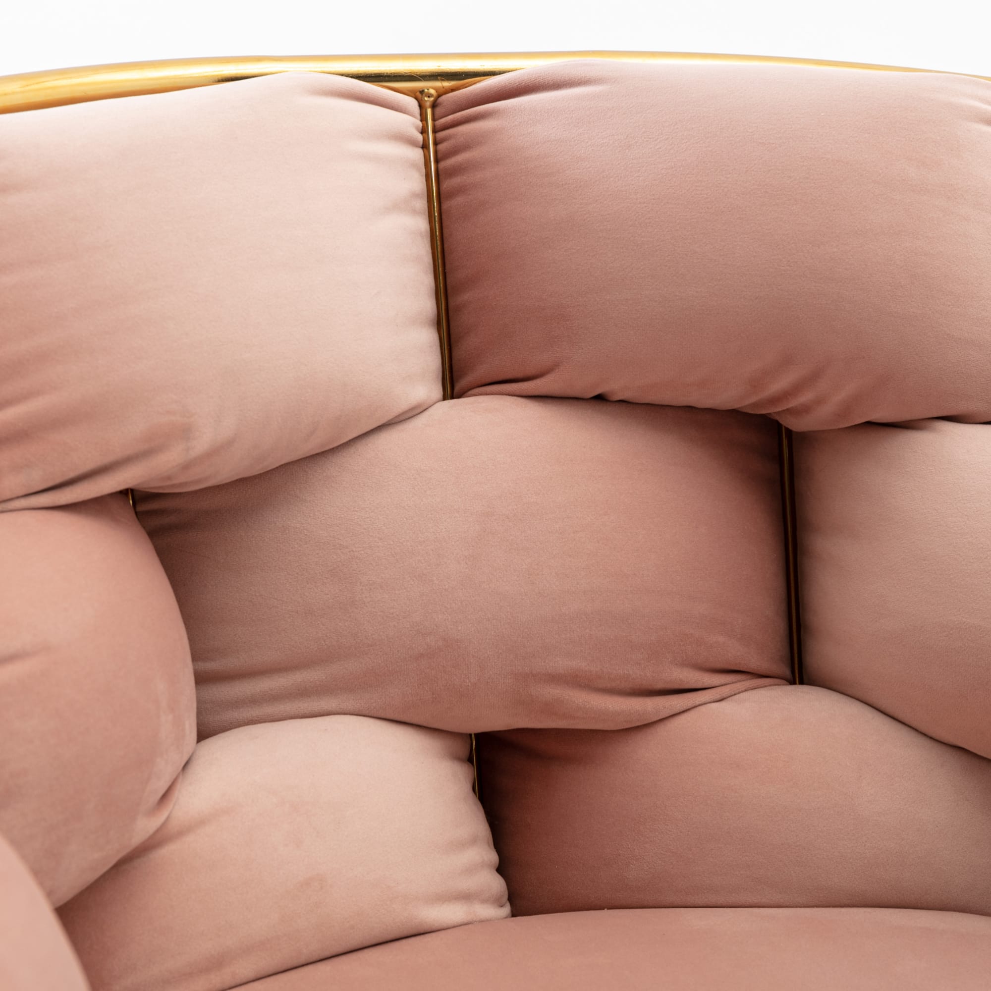 Alt View 6. GOODSILO - Modern Velvet Accent Chair Set of 2 for Living Room and Bedroom, Upholstered Lazy Sofa with Sturdy Metal Legs - Pink.