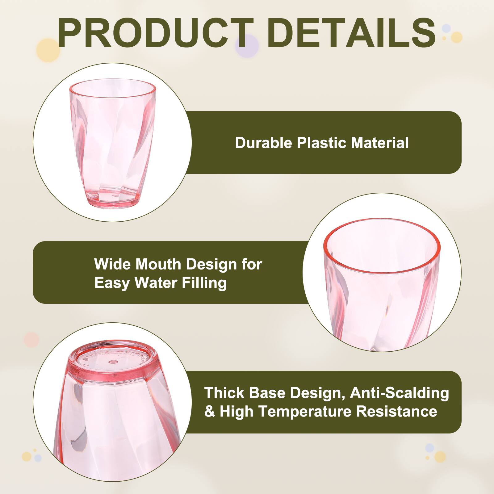 PRODUCT DETAILS

- Durable Plastic Material
- Wide Mouth Design for Easy Water Filling
- Thick Base Design, Anti-Scalding & High Temperature Resistance