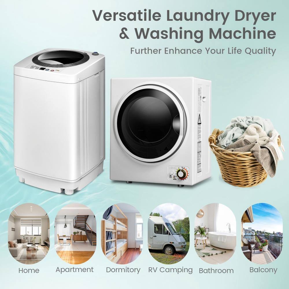 Versatile Laundry Dryer & Washing Machine  
Further Enhance Your Life Quality  

Home  
Apartment  
Dormitory  
RV Camping  
Bathroom  
Balcony