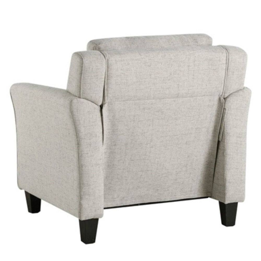 Alt View 1. Hivvago - Cream Microfiber Upholstered Chair Armchair with Button Tufted Back Cushion - Cream.