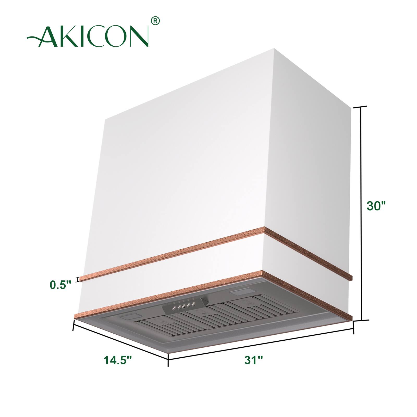 AKICON  
30"  
0.5"  
14.5"  
31"