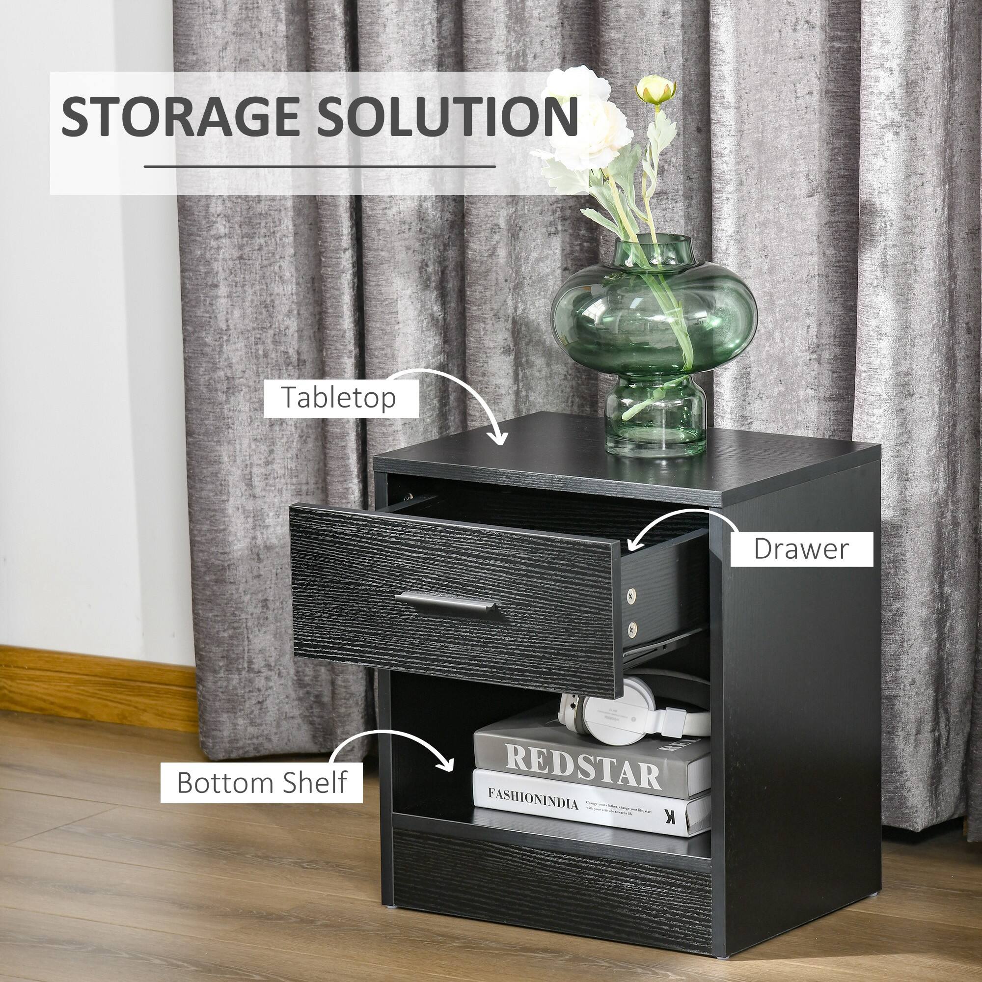 STORAGE SOLUTION

Tabletop  
Drawer  
Bottom Shelf

REDSTAR  
FASHIONINDIA