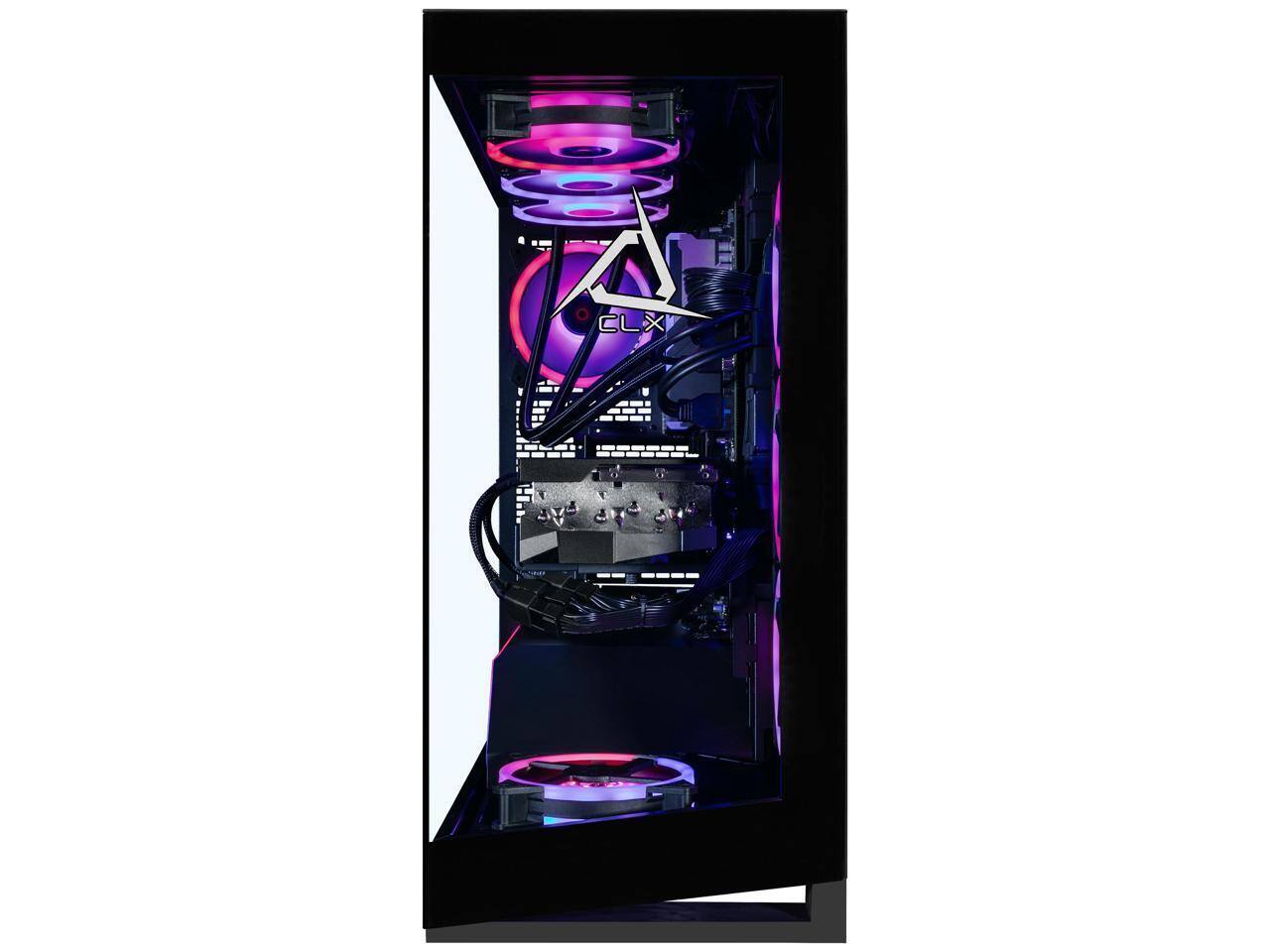 Alt View 2. CLX - CLX Horus Gaming Desktop - Intel Ultra 9 285K, 48GB DDR5, RTX 5080, 2TB SSD, AI-Accelerated - Black.