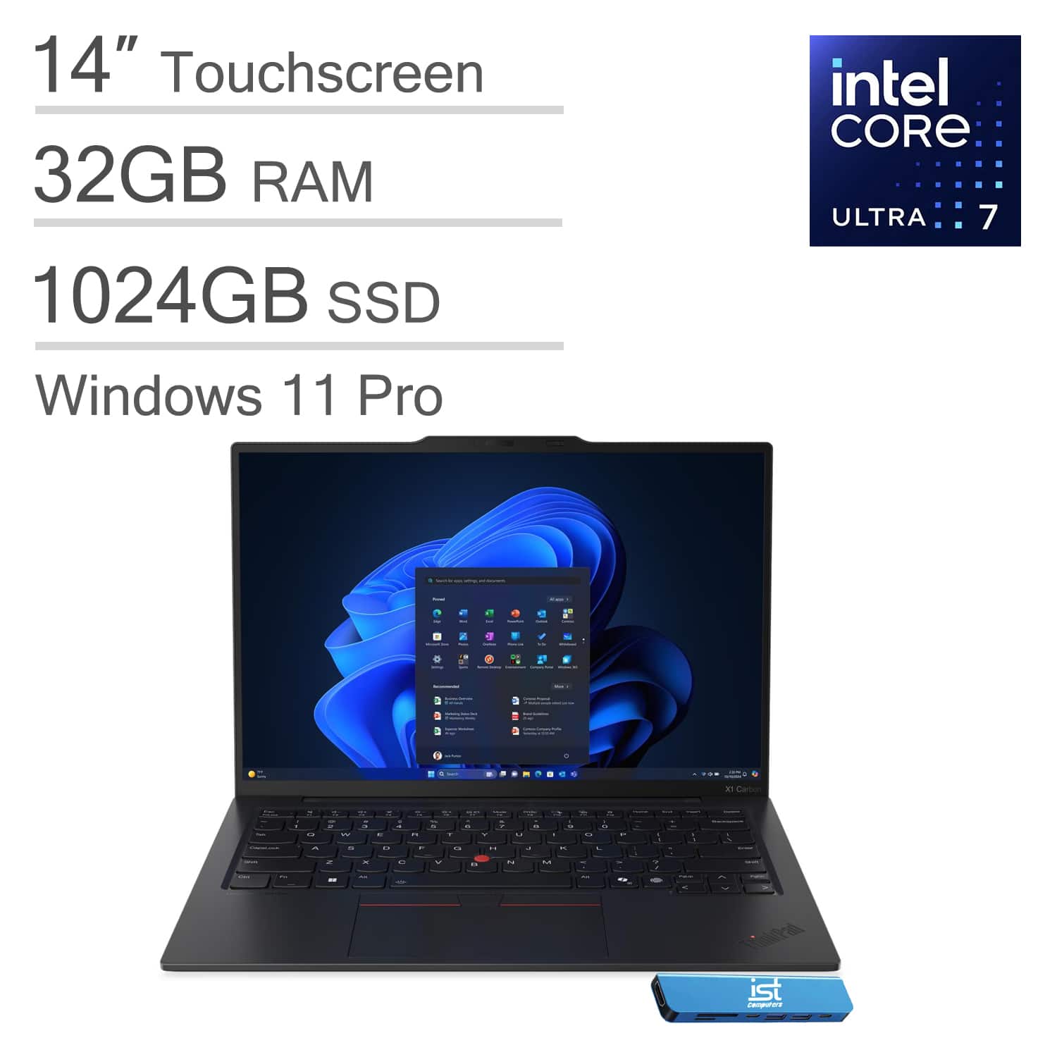 Lenovo - ThinkPad X1 Carbon Gen 13 Aura Edition 14" FHD+ Touch Screen Laptop - Intel Core Ultra 7 with 32GB Memory - 1TB SSD - Black