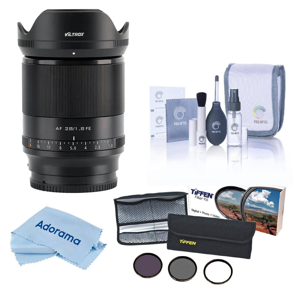 VILTROX  
OPTIC  
AF 28/1.8 FE  
PHOOPTIC  
PRO OPTIC  
PRO OPTIC  
PRO  
PRO OPTIC  
16  
11  
8  
5.6  
4  
2.8  
100%  
Adorama  
TIFFEN Filter Kit Digital Photo Video TIFFEN