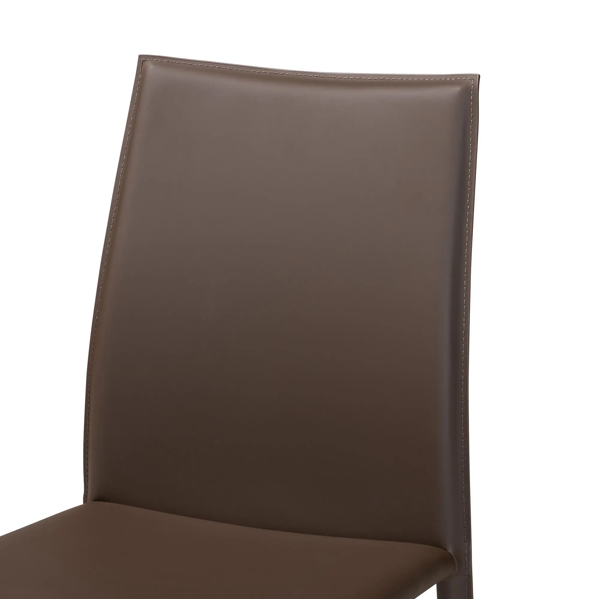 Back. Baxton Studio - Rockford Modern and Contemporary Taupe Bonded Leather Upholstered Dining Chair - Taupe.