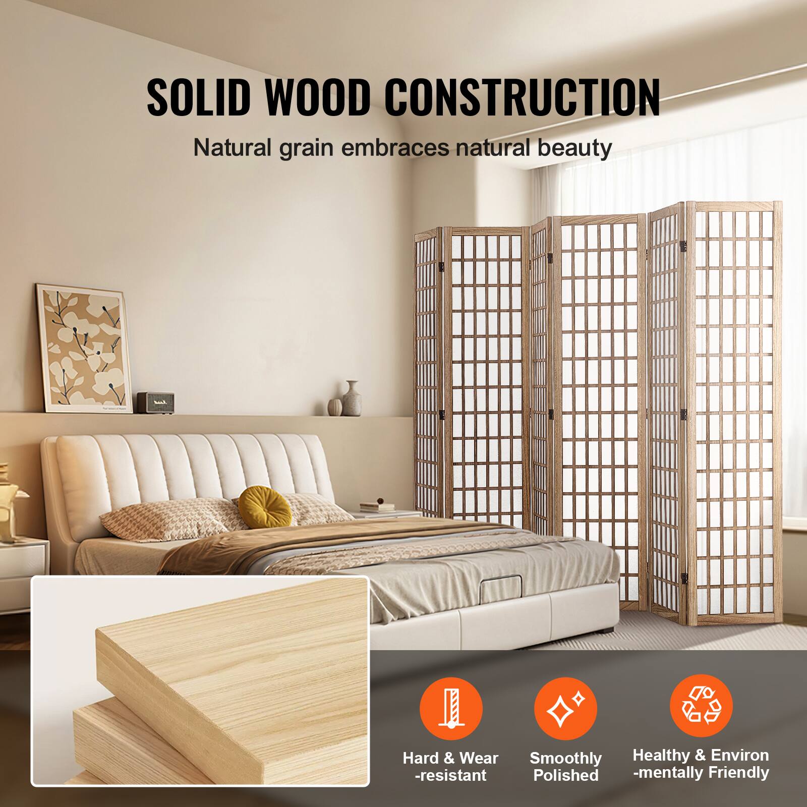 SOLID WOOD CONSTRUCTION  
Natural grain embraces natural beauty

- Hard & Wear-resistant
- Smoothly Polished
- Healthy & Environmentally Friendly