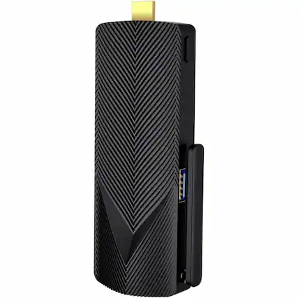 Front. Azulle - Access Pro Small Form Factor Mini PC Stick Win 11 Pro - Intel - N100 - Quad-core (4 Core) - 2 GHz - 4 GB - LPDDR4 - 64 - Black.