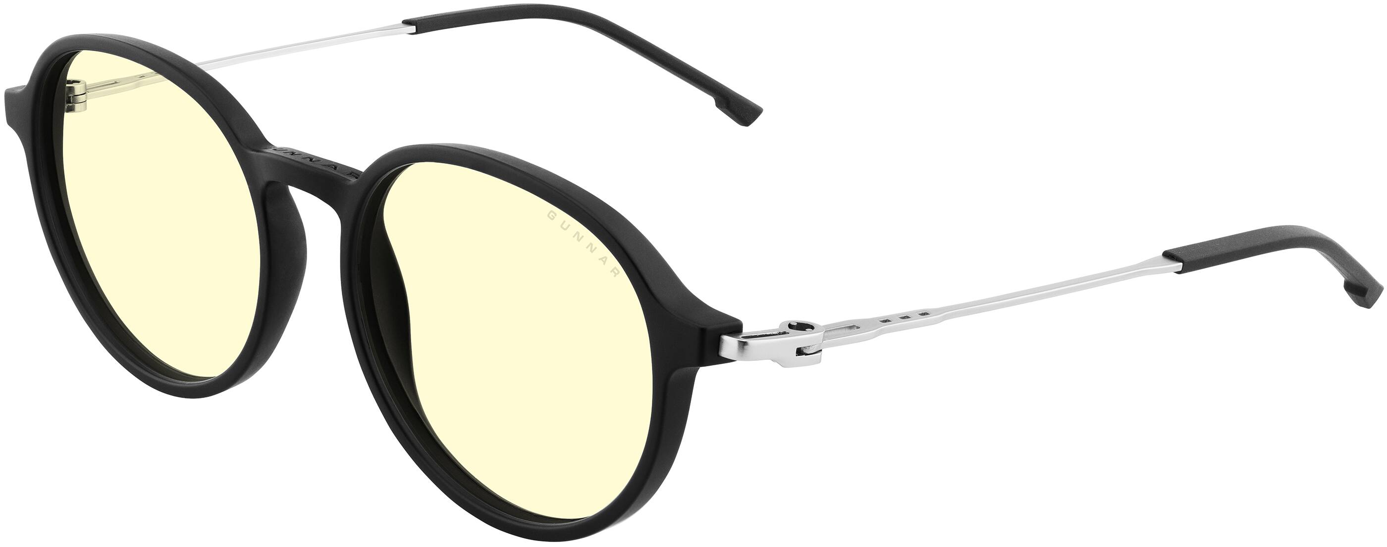 Angle. GUNNAR - Loop Computer Glasses with Blue Light Reduction, Amber Lenses - Onyx Mercury.