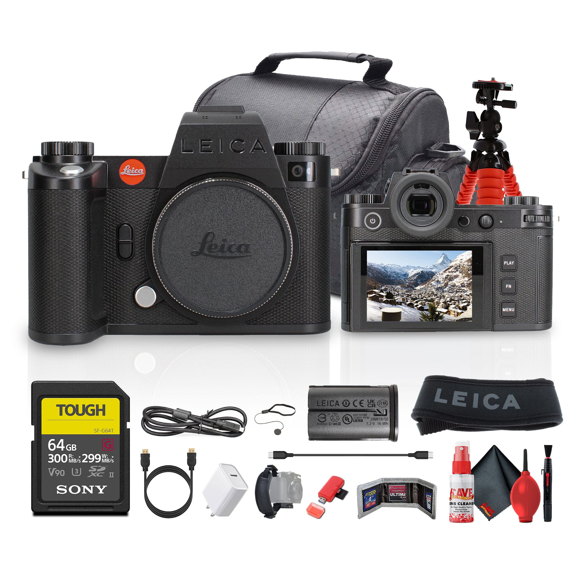 Leica - SL3-S Mirrorless Digital Camera + 64GB Memory Card + Camera Bag - Bundle