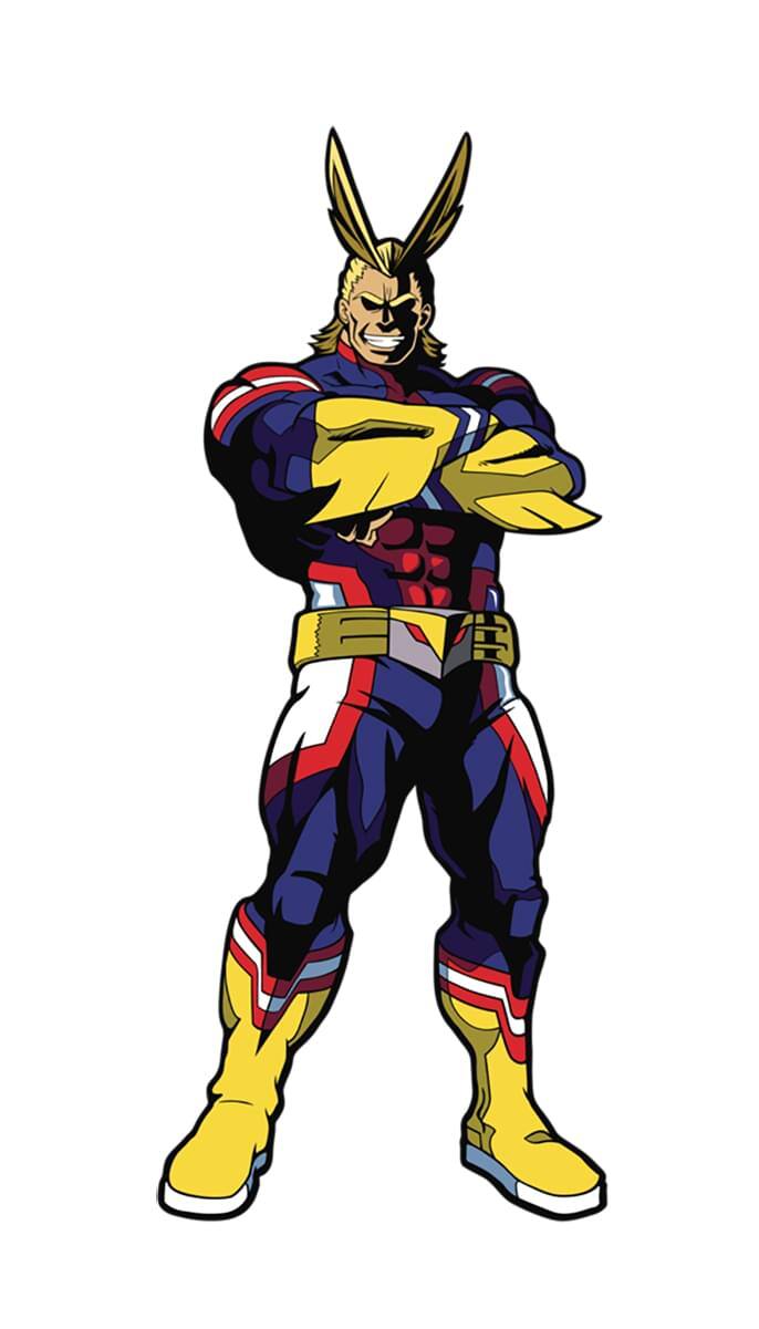 Alt View 1. CMD Collectibles - My Hero Acadamia 3 Inch Collectible Enamel FiGPiN - All Might - Yellow.