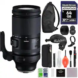 Tamron - 150-500mm f/5-6.7 Di III VXD Lens for Sony E with Advanced Accessory and Travel Bundle | AFA057S-700 - Black