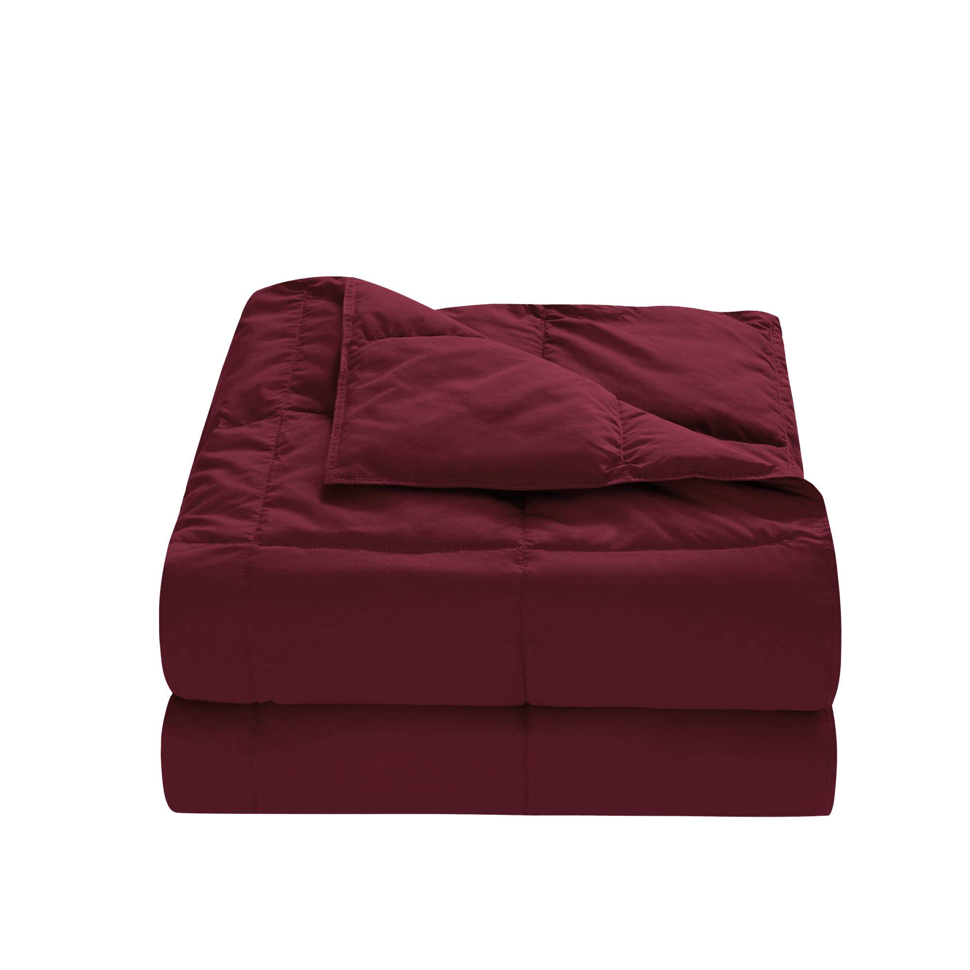 Alt View 1. Peace Nest - Peace Nest Lightweight Feather Down Throw Blanket, Red - Red.