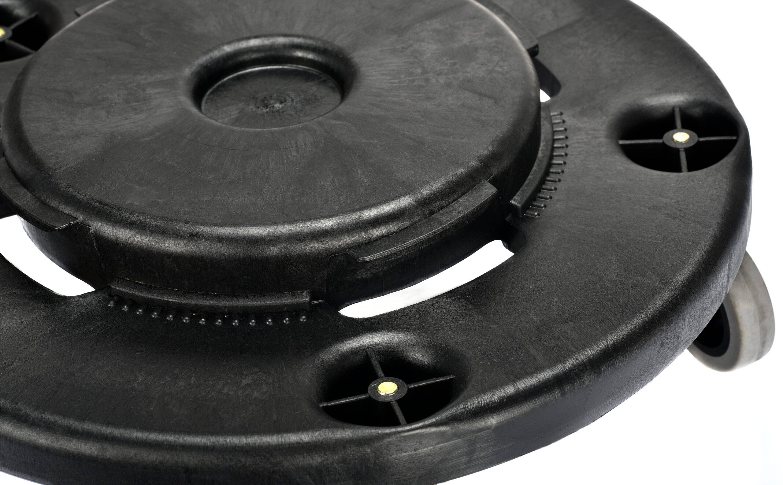 Alt View 1. Alpine Industries - 32 Gallon Trash Can Receptacle Dolly - Black.