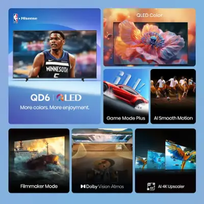 Hisense - 43" Class QD6 Series QLED 4K UHD Smart Fire TV (2025)