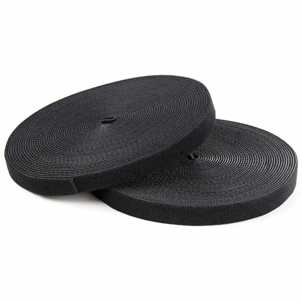 StarTech.com - StarTech Hook-and-Loop Cable Management Tie - 100 ft. Bulk Roll - Black - Cut-to-Size Cable Wrap / Straps