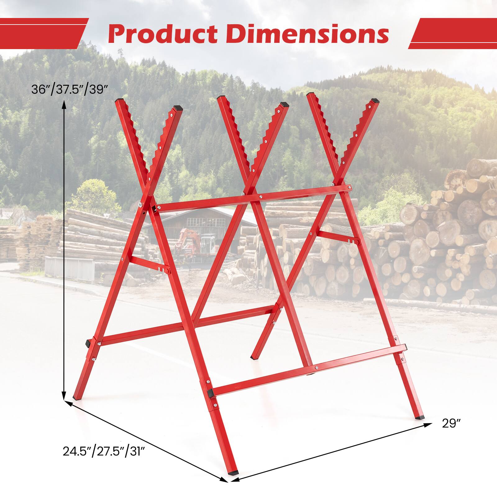 Product Dimensions
36"/37.5"/39"
29"
24.5"/27.5"/31"
