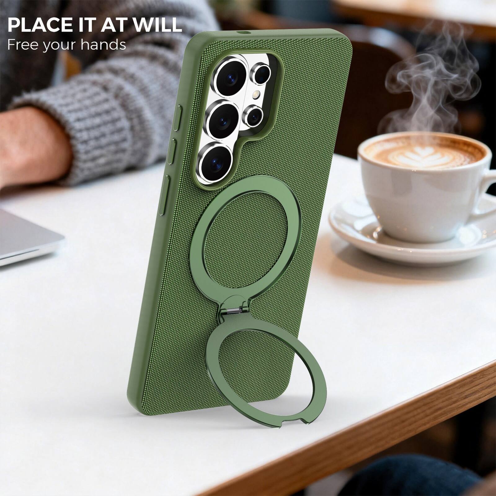 PLACE IT AT WILL  
Free your hands