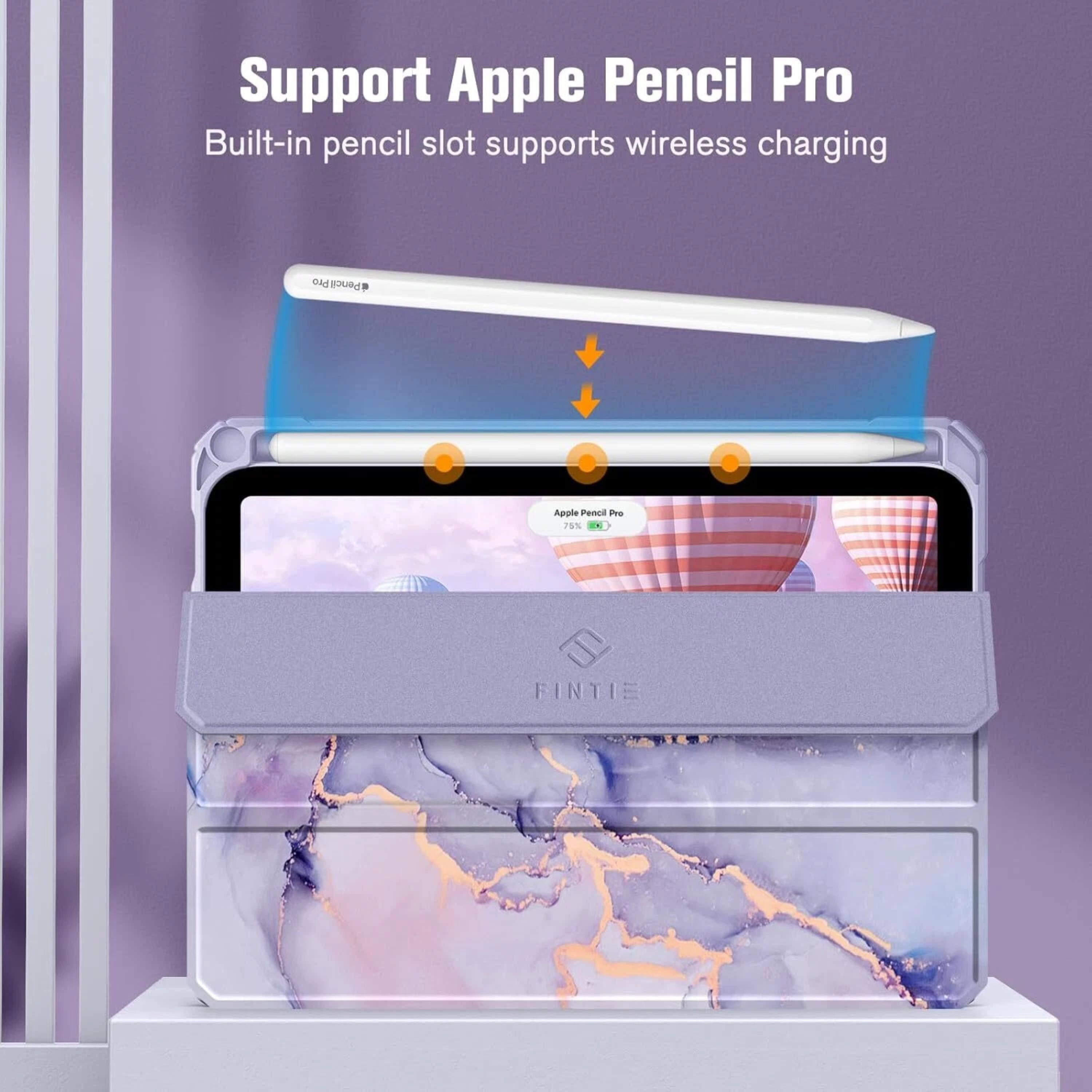 Support Apple Pencil Pro  
Built-in pencil slot supports wireless charging