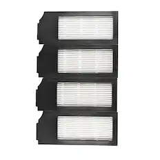 Front. HQRP - HQRP 4-Pack HEPA Filters Replacement for Ecovacs Deebot X1 Omni / X1e OMNI / X1 Plus / X1 Turbo Robot Vacuums.