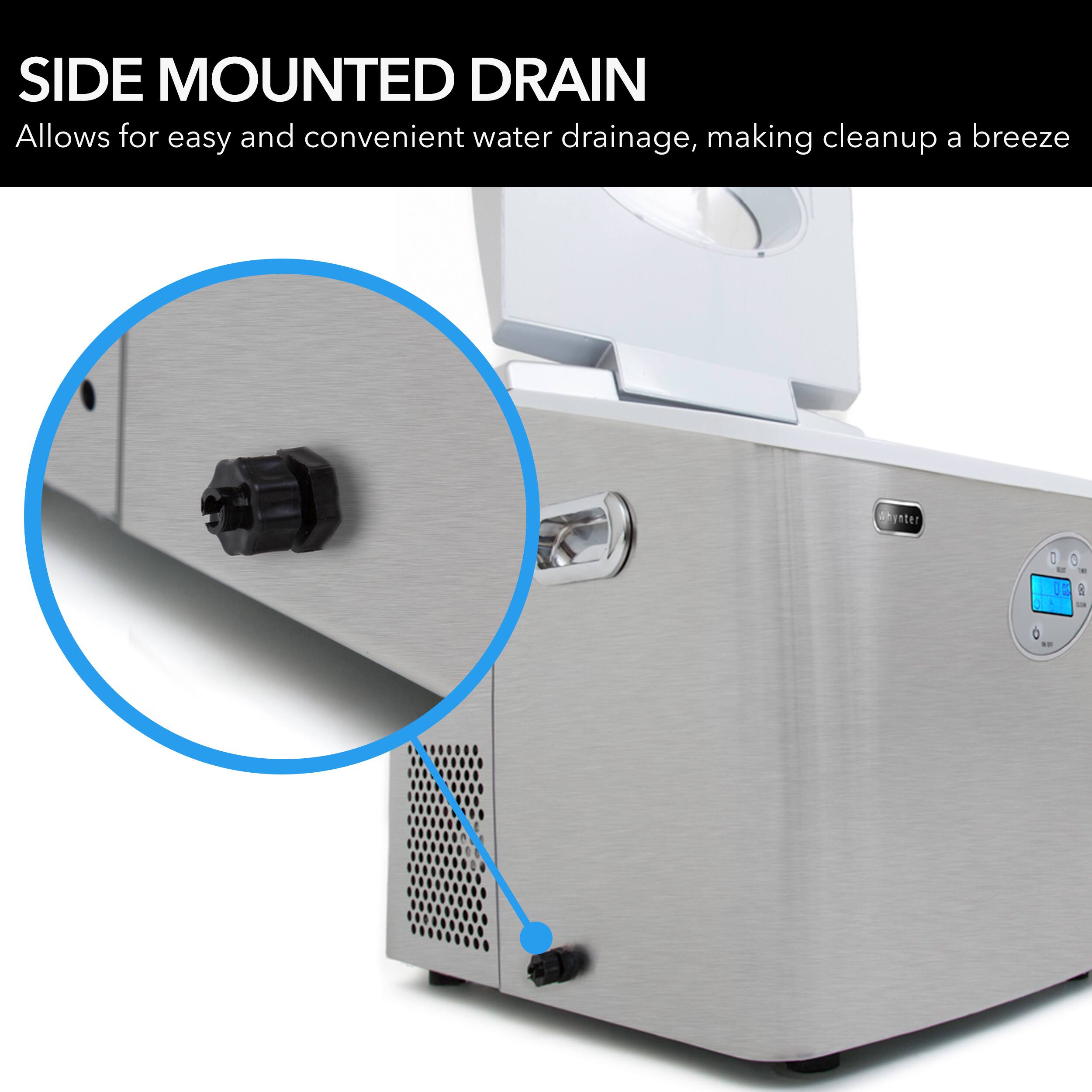 Alt View 15. Whynter - Portable Ice Maker 49 lb Capacity - Stainless steel.