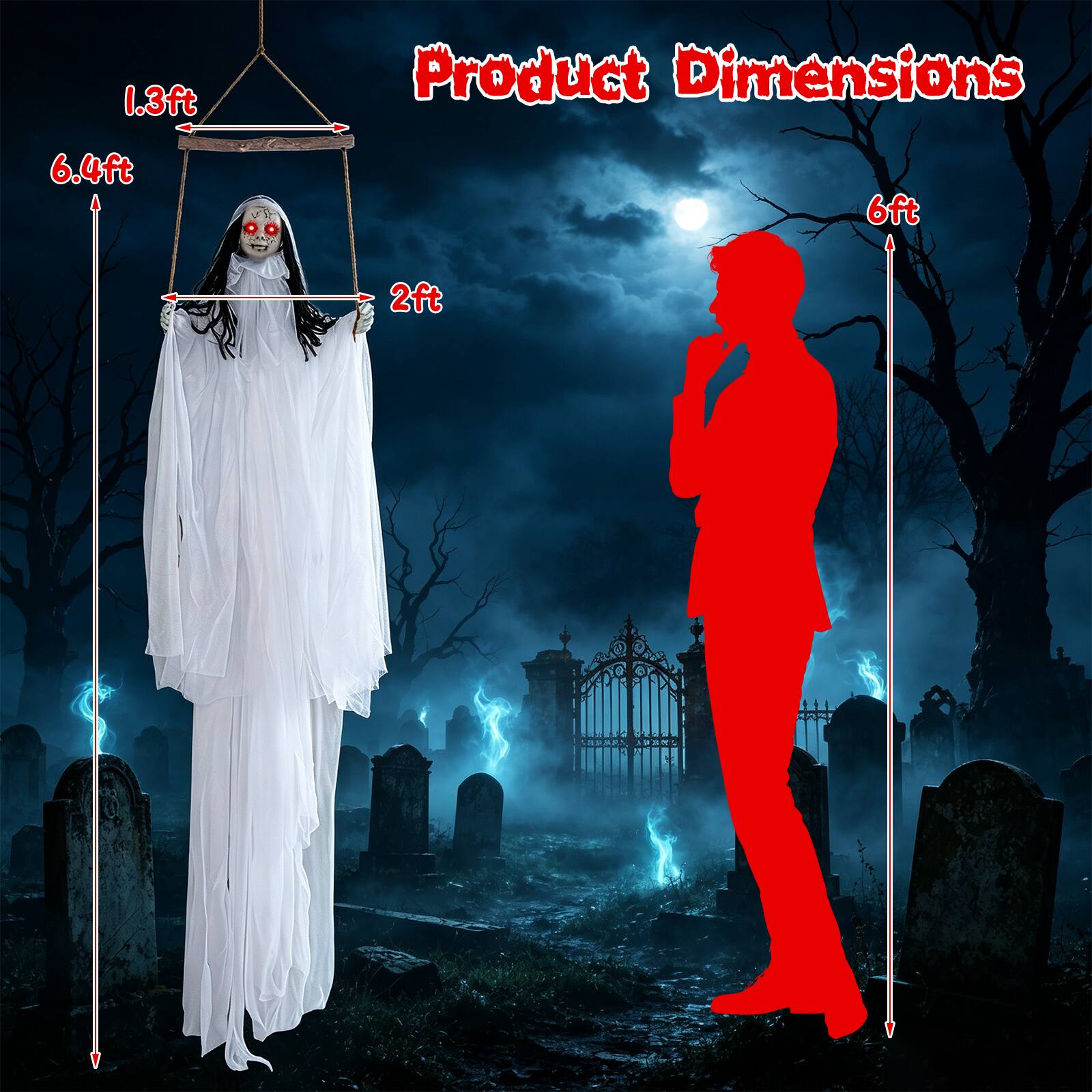 1.3ft  
Product Dimensions  
6.4ft  
6ft  
2ft