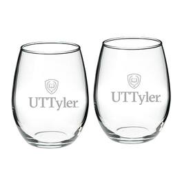 Jardine - Texas Tyler Patriots 21oz. Two-Piece Stemless Wine Glass Set - Multicolor