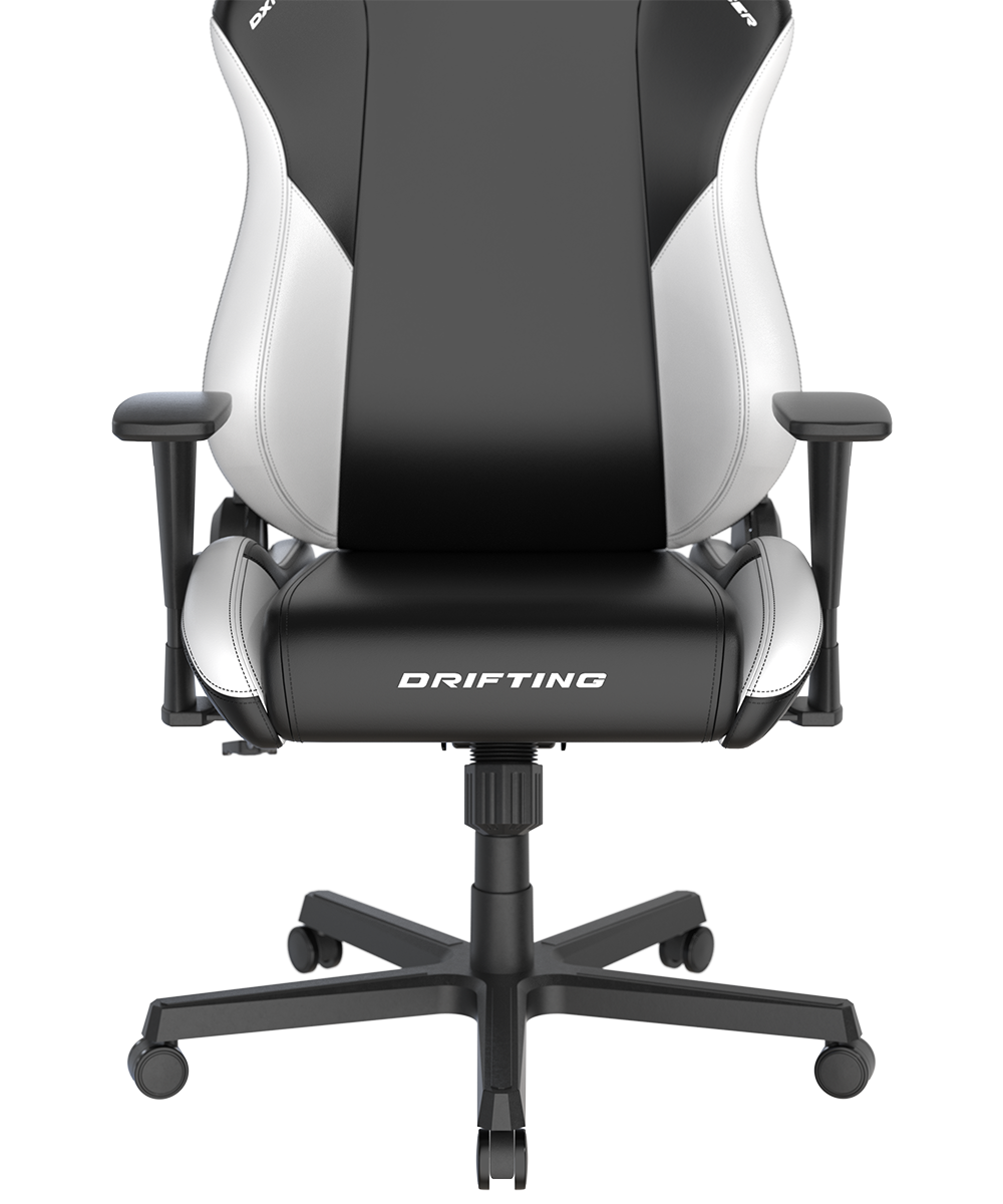 Alt View 5. DXRacer - DXRacer Drifting Series Gaming Chair – Black & White, Ergonomic Racing-Style with 3D Armrests & Reclining Backrest - Black and white.