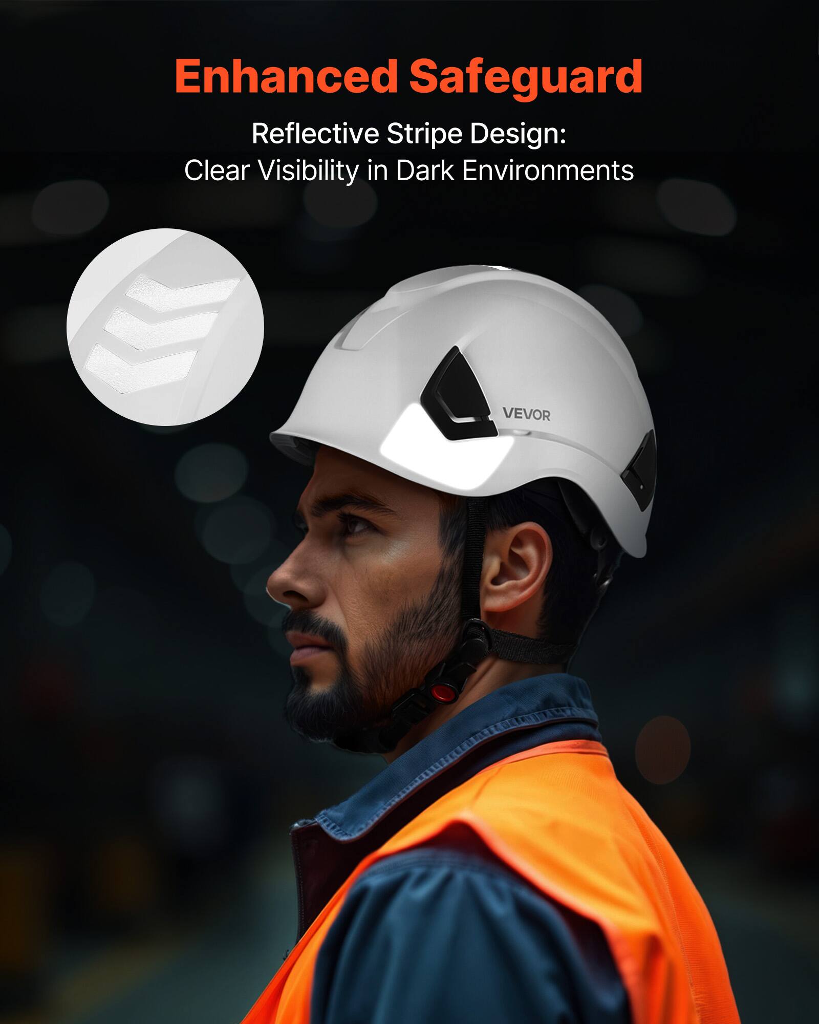 Enhanced Safeguard Reflective Stripe Design: Clear Visibility in Dark Environments VEVOR