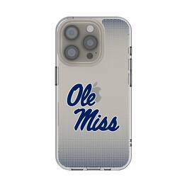 Keyscaper - NCAA - Ole Miss Rebels Linen Logo iPhone Clear Case - 16e - Multicolor