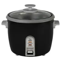 Zojirushi - 6 Cup Rice Cooker/Steamer - Black - Front_Zoom