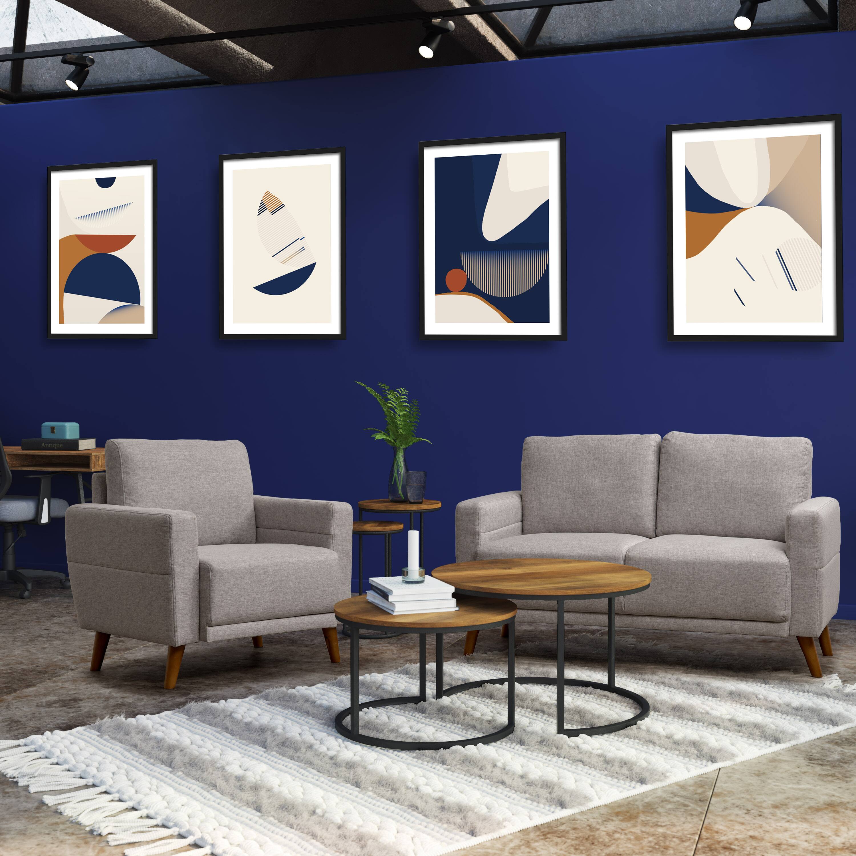 Left. CorLiving - Clara Modern Armchair - Light Grey.