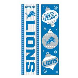 Evergreen Enterprises - Detroit Lions 47" Double Sided Christmas Leaner Fan Sign - Multicolor