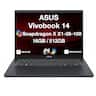 ASUS - Upgraded - Vivobook 14 Laptop 14.0 WUXGA Display (Snapdragon X X1-26-100, 16GB, Win 11 Pro) w/Dockztorm Wireless Mouse - Quiet Blue