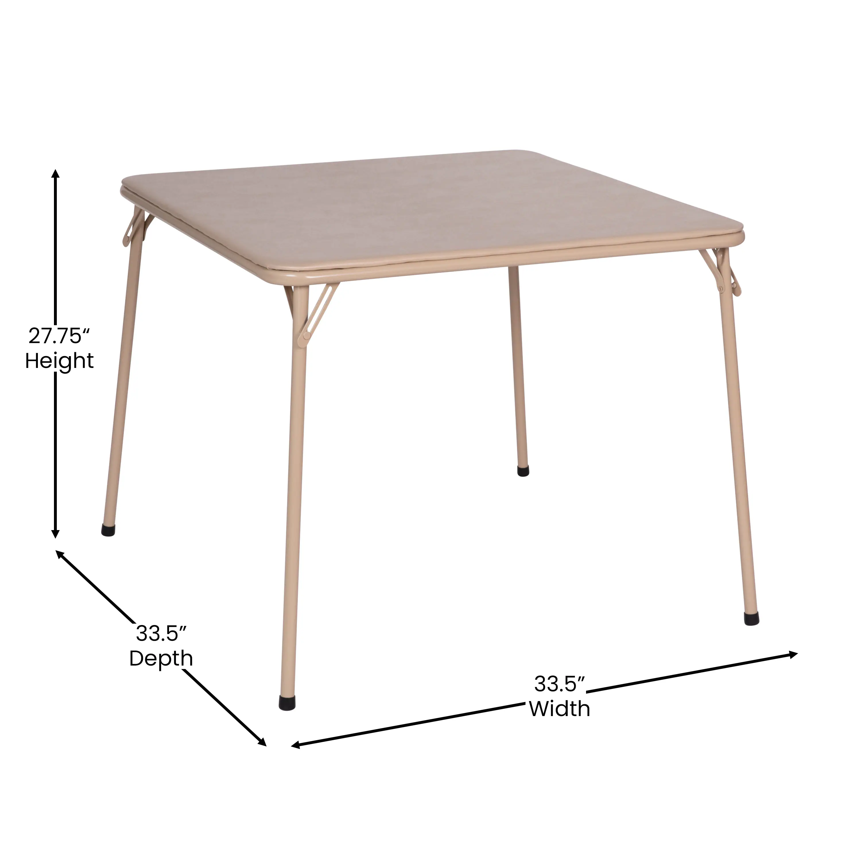 27.75" Height  
33.5" Depth  
33.5" Width