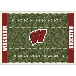 Imperial - Wisconsin Badgers 5'4'' x 7'8'' Home Field Rug - Black