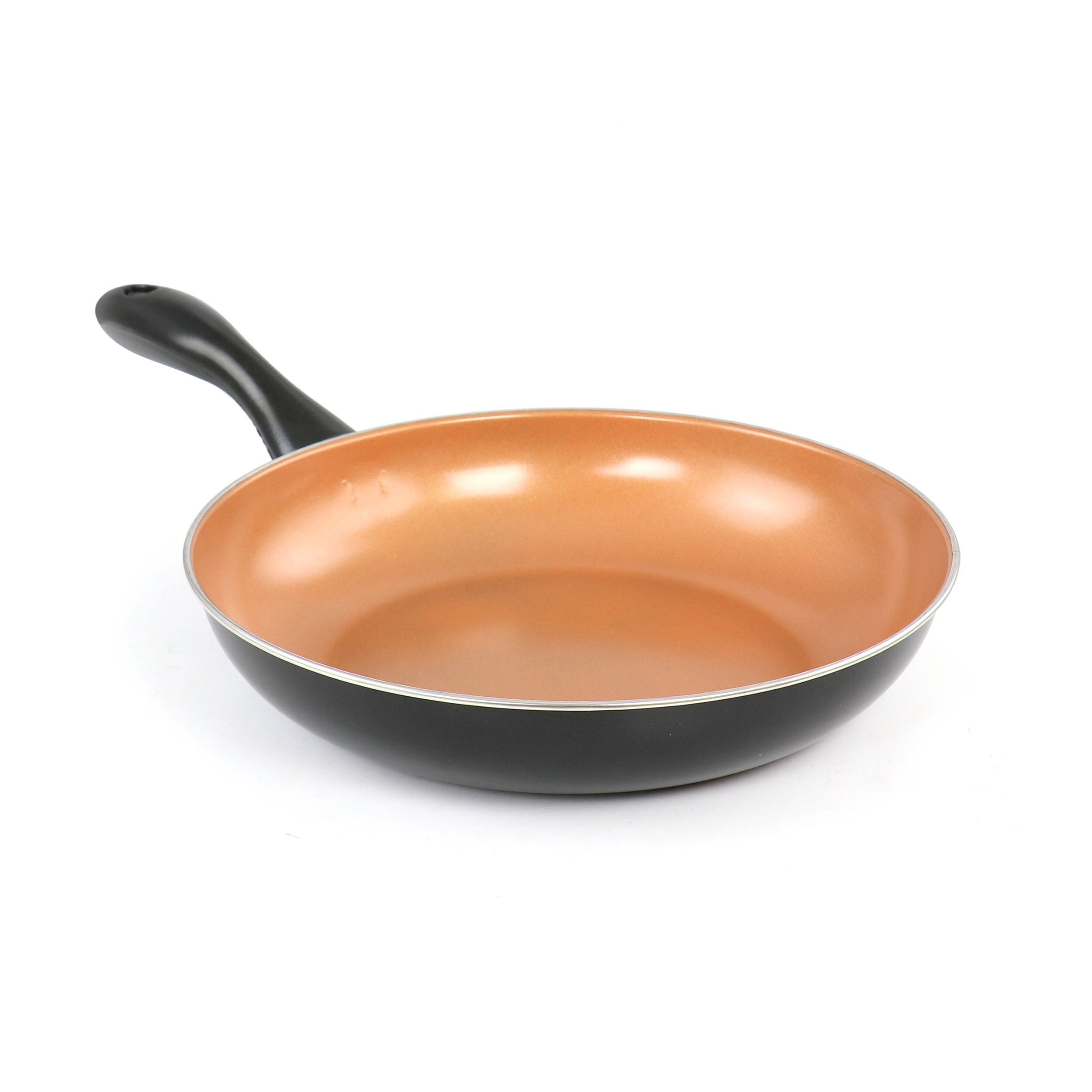 Alt View 4. Gibson - Gibson Home Armada 7 Piece Carbon Steel Nonstick Cookware Set in Black and Copper - Black.