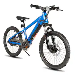 JOYSTAR - Glidex 20 Inch Kids Electric Bike for Boys Girls Ages 6+, 15.5MPH Max Speed Electric Bicycle - Blue