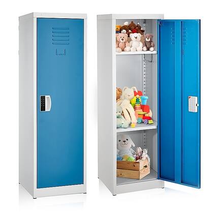 Front. AdirOffice - Storage Locker 629-Series 48" H 1-Tier Steel Locker with Digital Lock - Blue.