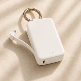 Posh Tech - USB-C Keychain Power Bank - Ivory