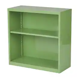 FurniFact - Steel bookcase for home storage with steel construction and lightweight design - Green