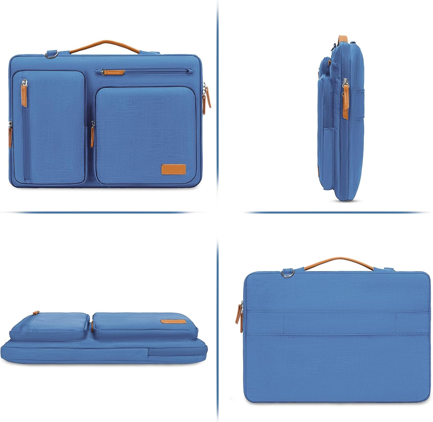 Alt View 3. mosiso - 360 Protective Laptop Shoulder Bag 15-15.6 inch Computer Messenger Bag for MacBook Pro 16 inch HP Dell Lenovo Asus - Cadet Blue.