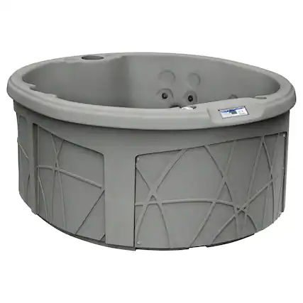 Front. Lifesmart - LifeSmart Key Largo Hot Tub Spa with 110 Volt Plug and Play and LED Light, Taupe - Taupe - Circular.