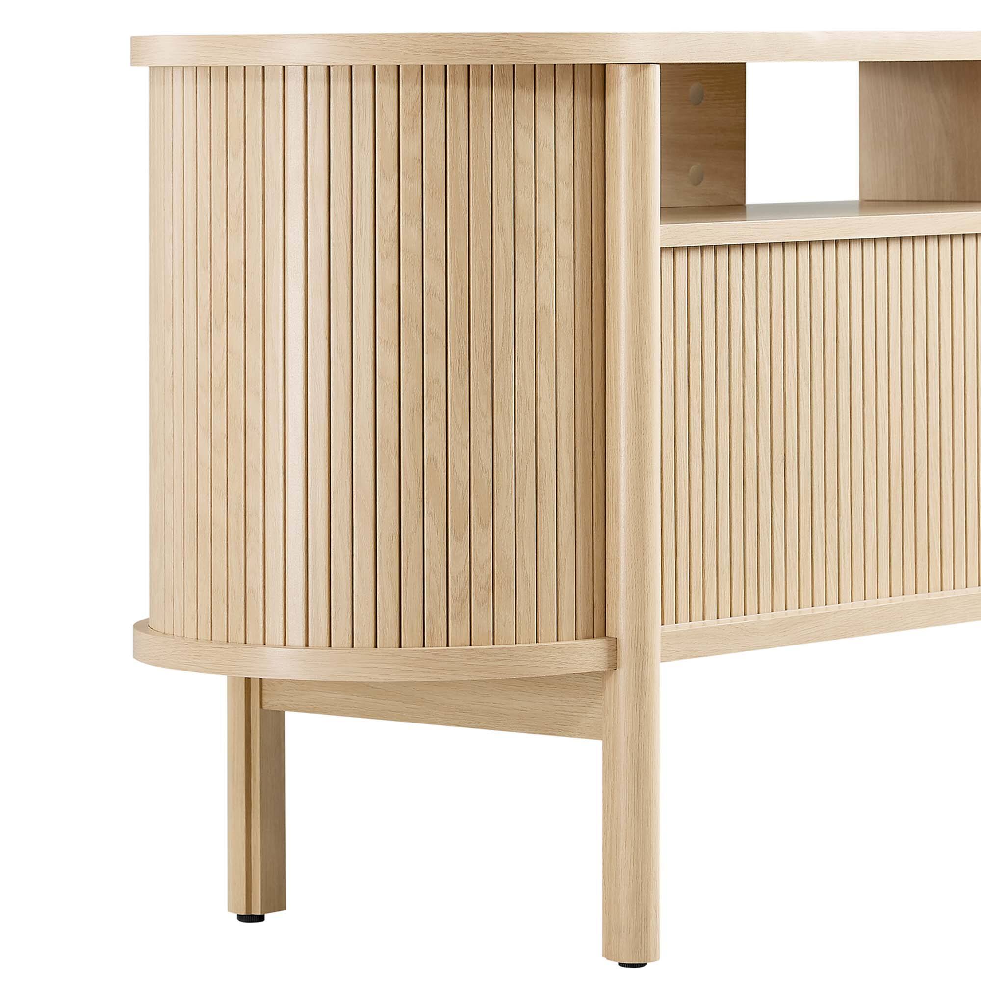 Alt View 6. Modway - Cadence 71" Curved TV Stand by Modway - Oak.