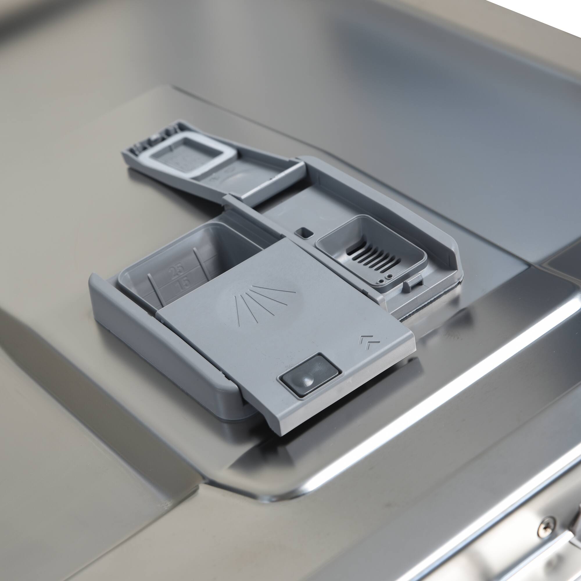 Angle. Magic Chef - 24 in. Top Control Built-in Tall Stainless Steel Tub Dishwasher in Stainless - Stainless Steel.