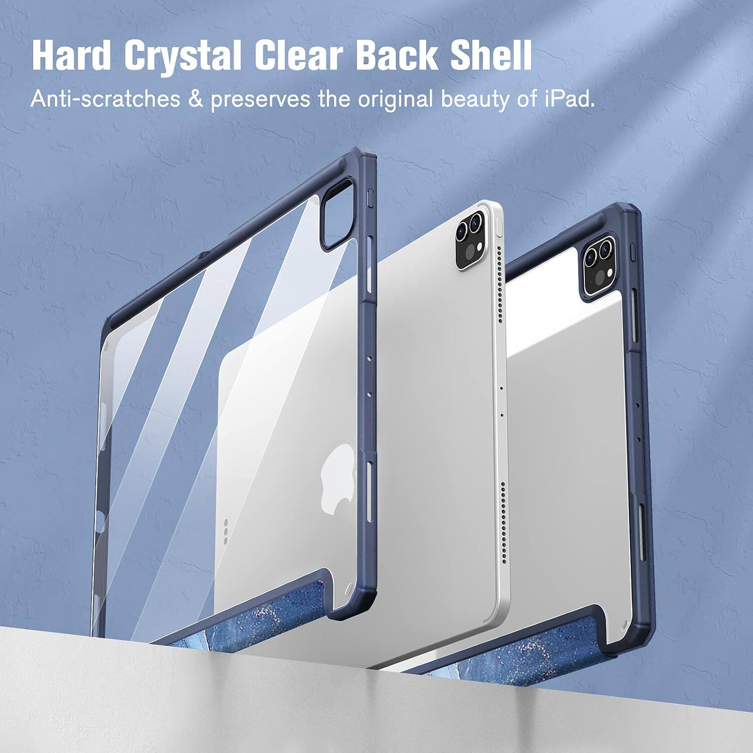 Hard Crystal Clear Back Shell  
Anti-scratches & preserves the original beauty of iPad.