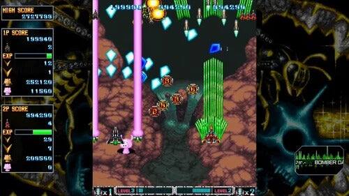 HIGH SCORE 8729788 199980 394890 3949  
1P SCORE 199940  
EXP 12 Y 1  
252120 11560  
2P SCORE 894290  
EXP 29  
B B B B B  
208560 0  
BOMBER D  
x LEVEL 3 III  
LEVEL 2 x 2