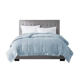 Gracie Mills - Larry All-Season Down Alternative Blanket with Satin Trim - Blue